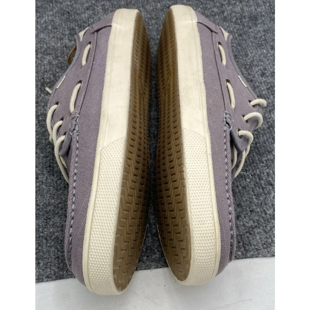 Toms Men's Mauve Canvas Boat Shoes with Cream Accents